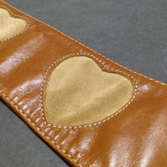 Athé Vanessa Bruno Brown Supple Leather Belt Suede Hearts Leather Tying Cords main image 11